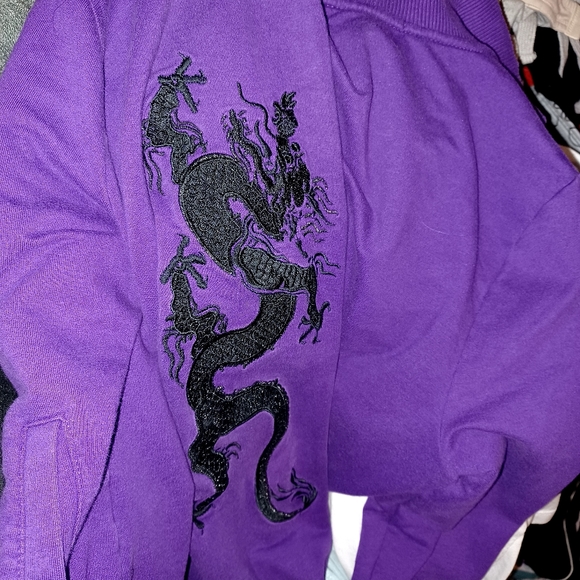 Purple Lauren Ralph Lauren Dragon Embroidered purple Sweater - Picture 2 of 5
